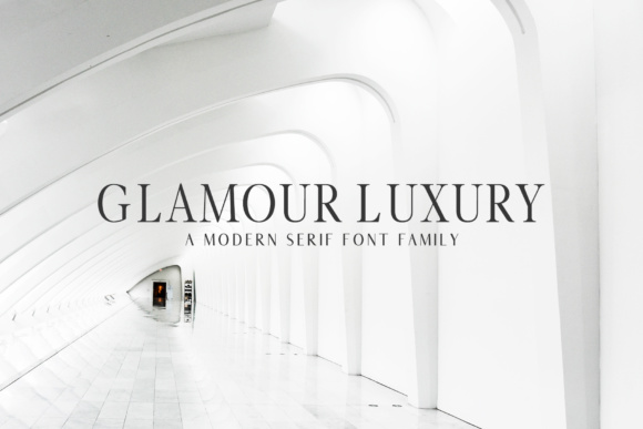 Glamour Luxury Family: A Modern Serif Font for Web Design