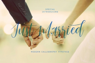 Just Married Script: A Feminine Font for Handmade Creations