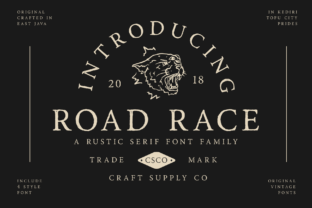 Road Race Family: A Rustic Serif Font for Creative Campaigns