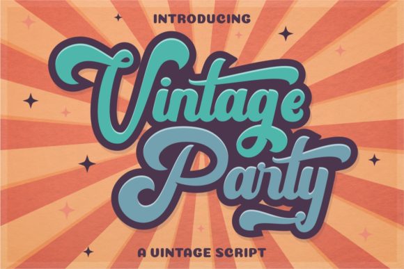 Vintage Party: A Bold Script Font for Creative Crafters